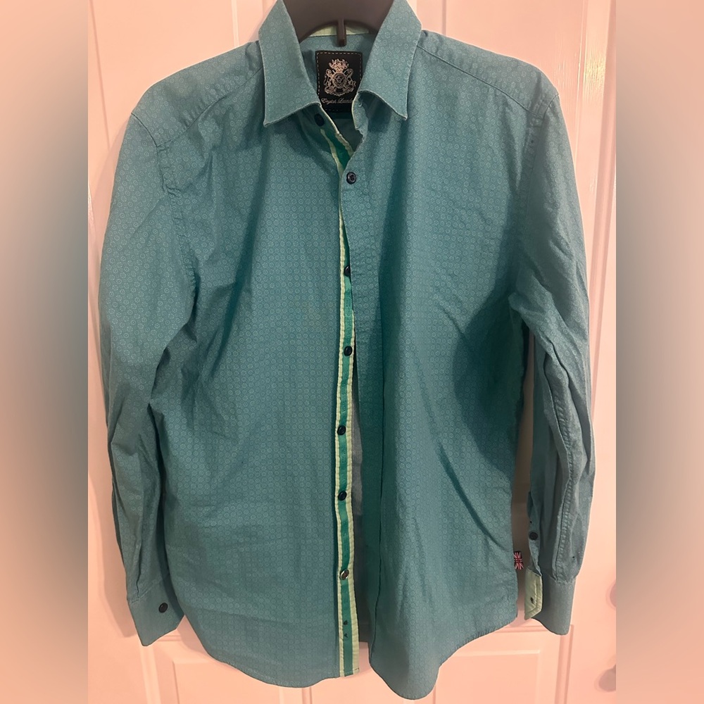 English Laundry Teal Casual Button-Down Shirt